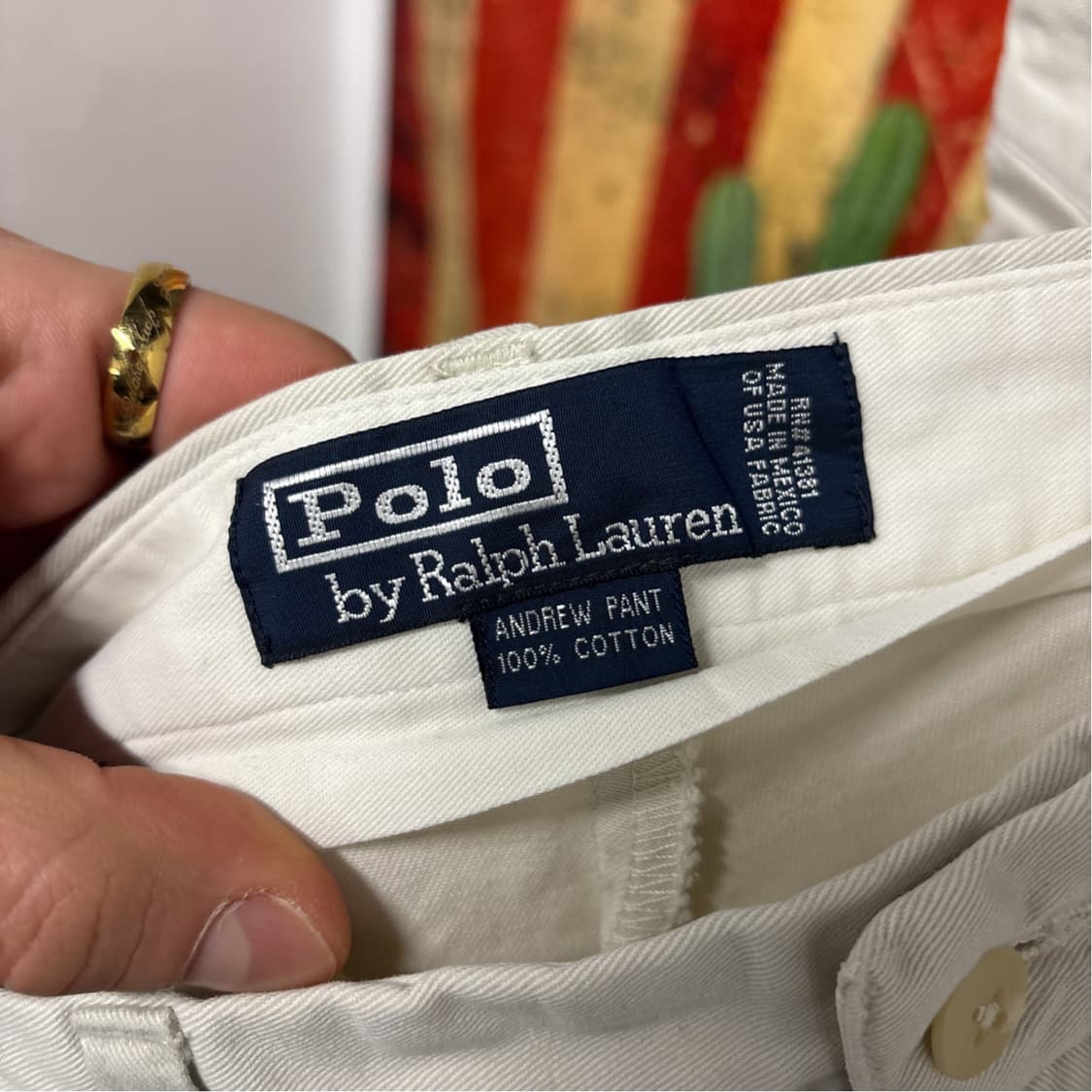 90s 폴로 랄프로렌 클래식 더블 플리츠 치노팬츠 스모키화이트 N763 상품이미지8