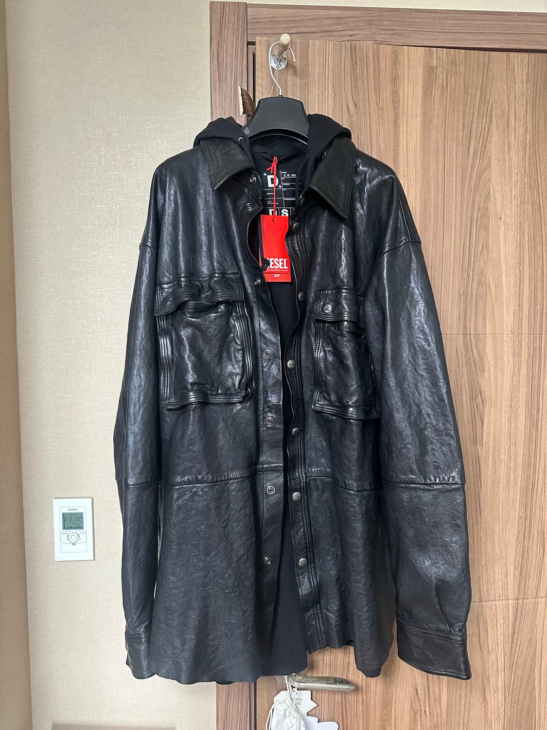 [50] diesel L SPHINX 디젤 후드 레더 셔츠 자켓 상품이미지5