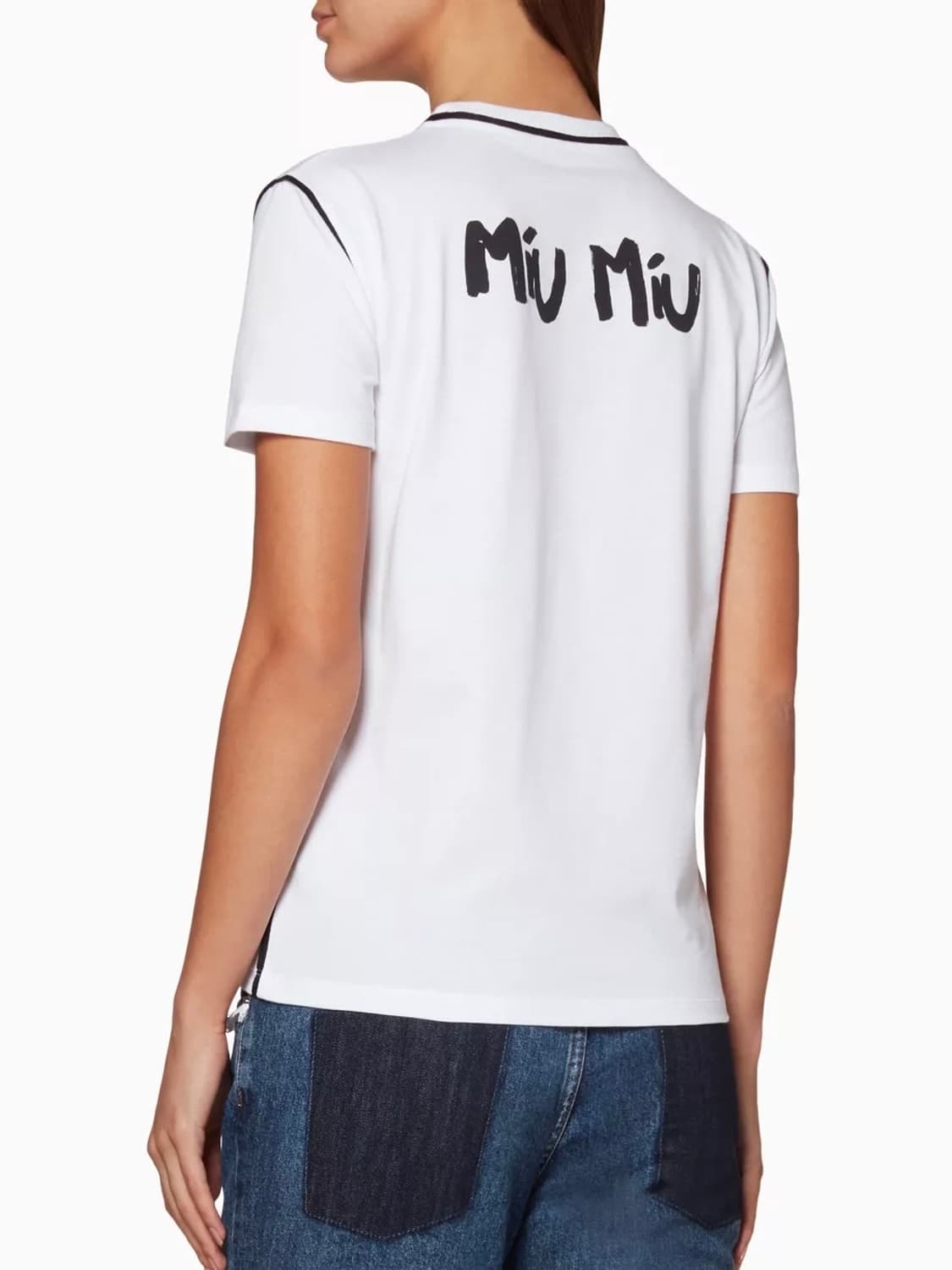 miu miu 백로고 포인트 티셔츠 상품이미지1