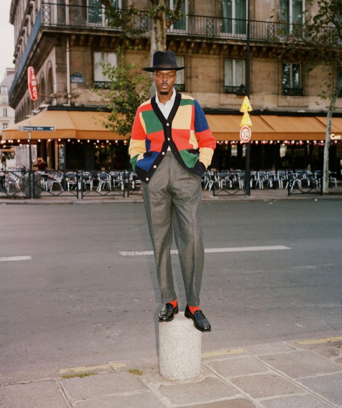 드레익스 멀티 패치워크 램스울 가디건 L 사이즈 상품이미지1