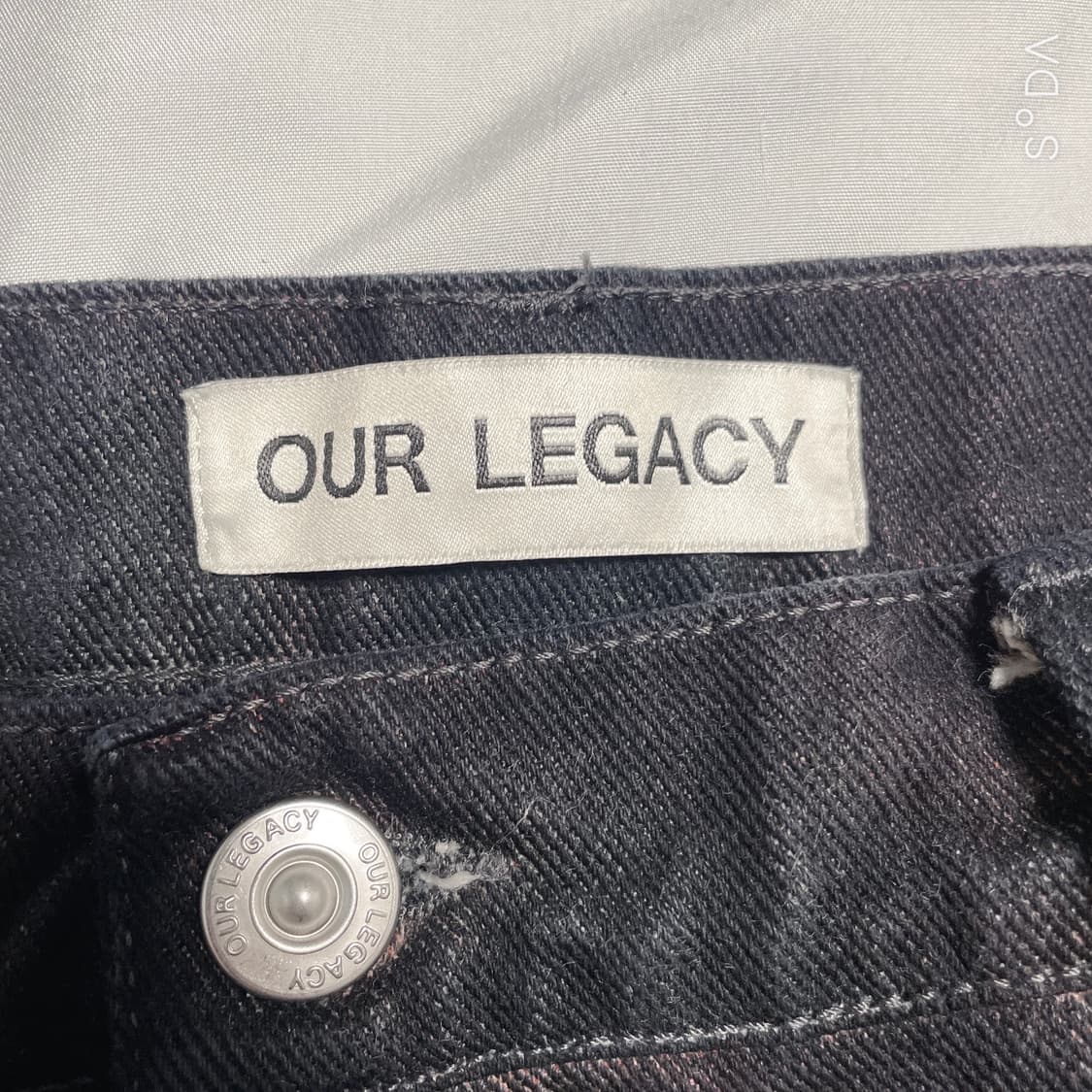 아워레가시 남성 바스트컷 오버다이드 럼버체크 데님 팬츠 48 상품이미지3