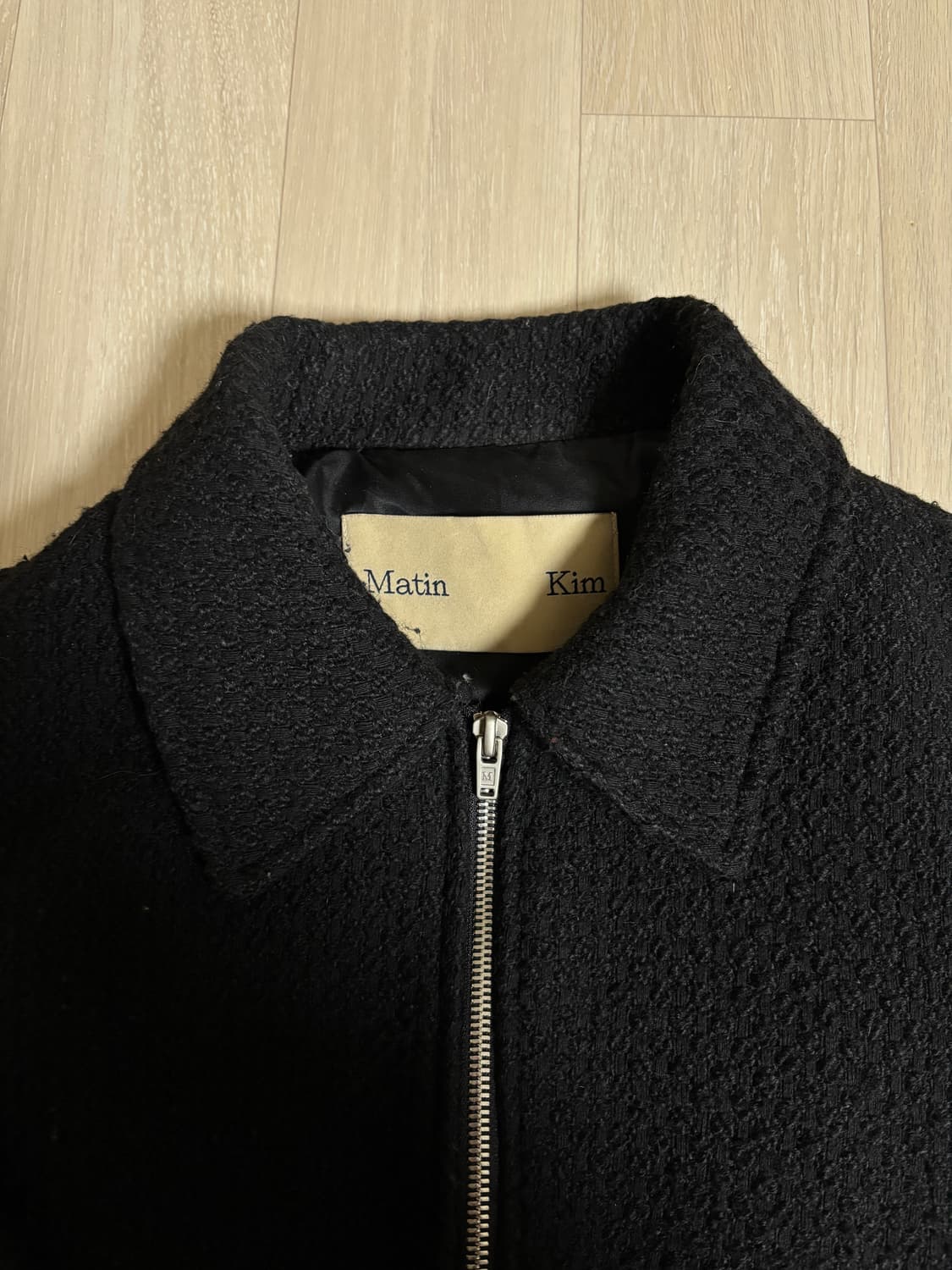 마뗑킴 트위드 숏 점퍼 블랙 상품이미지4