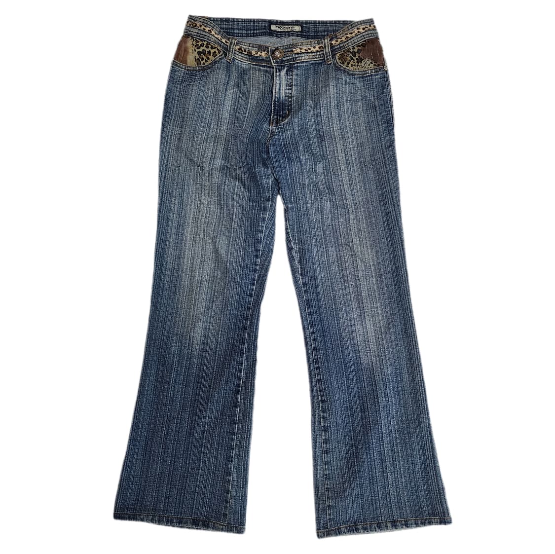 갸루 Y2k 스트라이프 연청 데님팬츠 상품이미지1