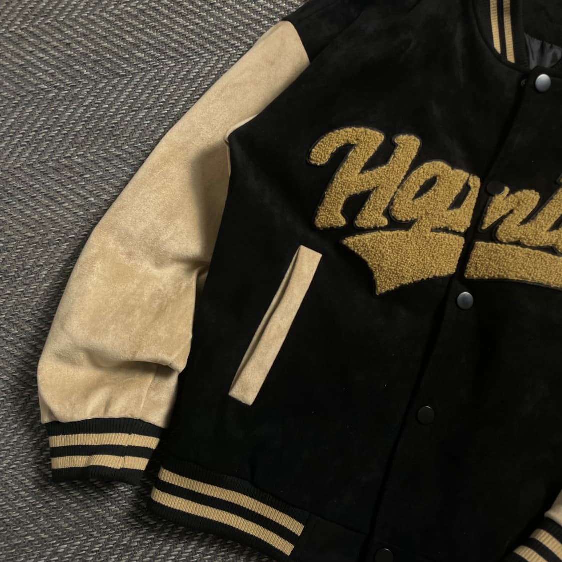 빈티지 Hanralis 빅로고 스웨이드 스타디움 바시티 자켓o 4696 상품이미지2