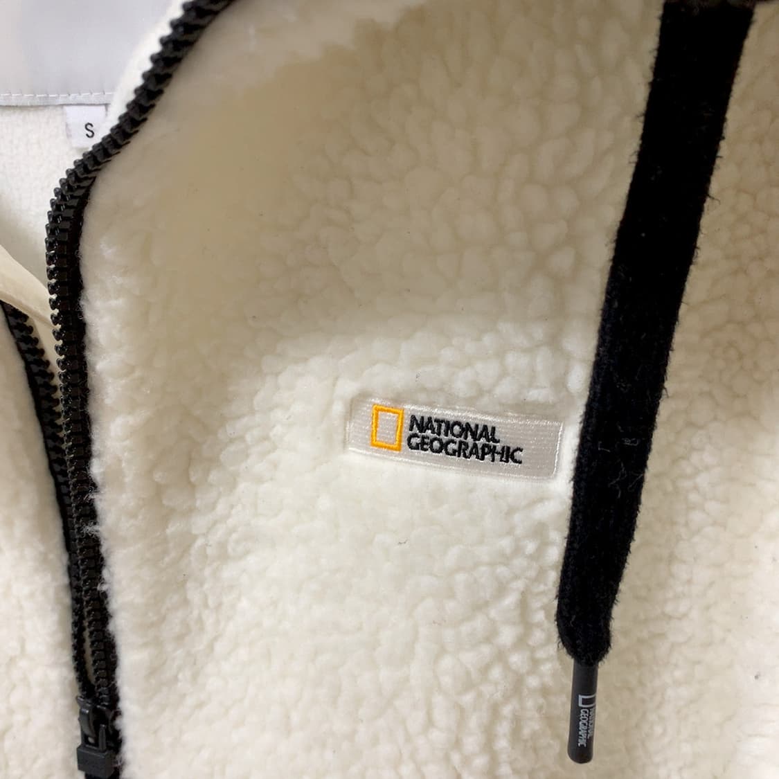내셔널지오그래픽 남녀공용 코스토니 플리스 뽀글이 후리스 아이보리 후드집업 상품이미지5