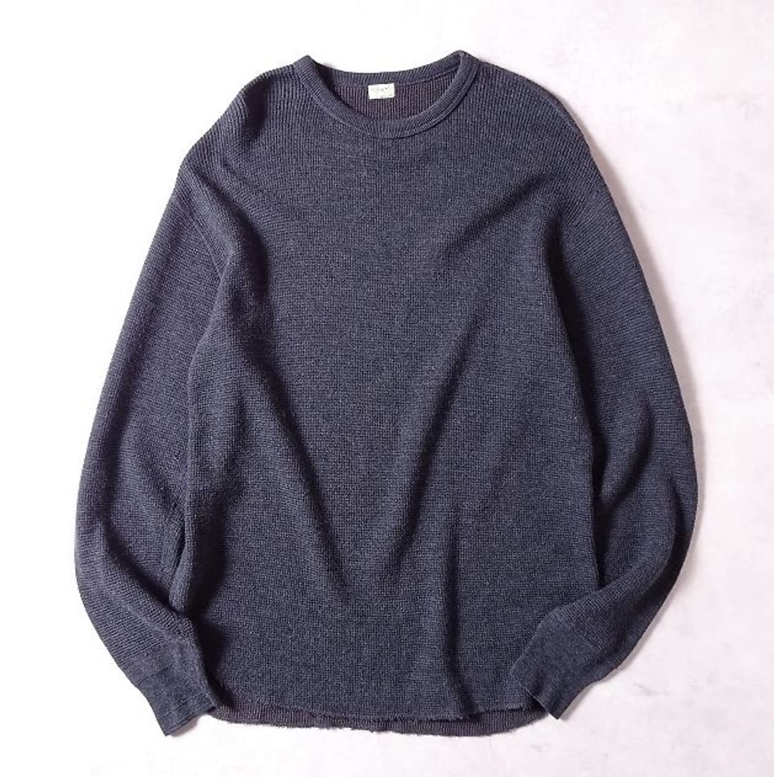 피그벨 써말 와플탑 니트 그라파이트 40size  / 3size 상품이미지2