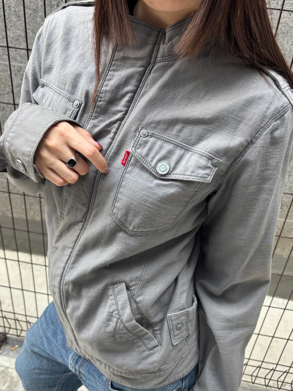 리바이스 그레이 밀리터리 자켓 상품이미지3