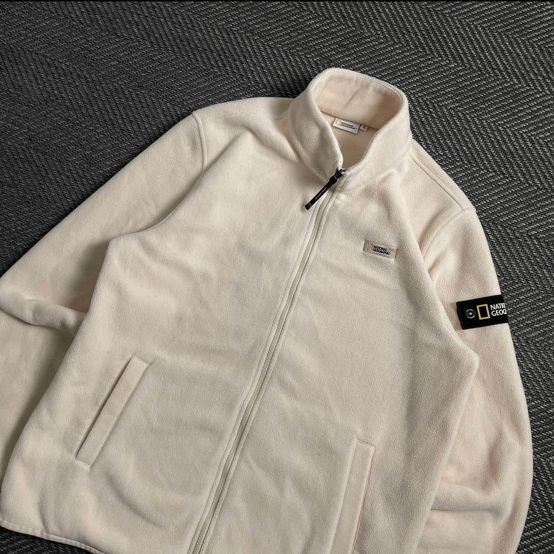 네셔널지오그래픽 와펜 플리스 집업 자켓 아이보리 y 4146 상품이미지1