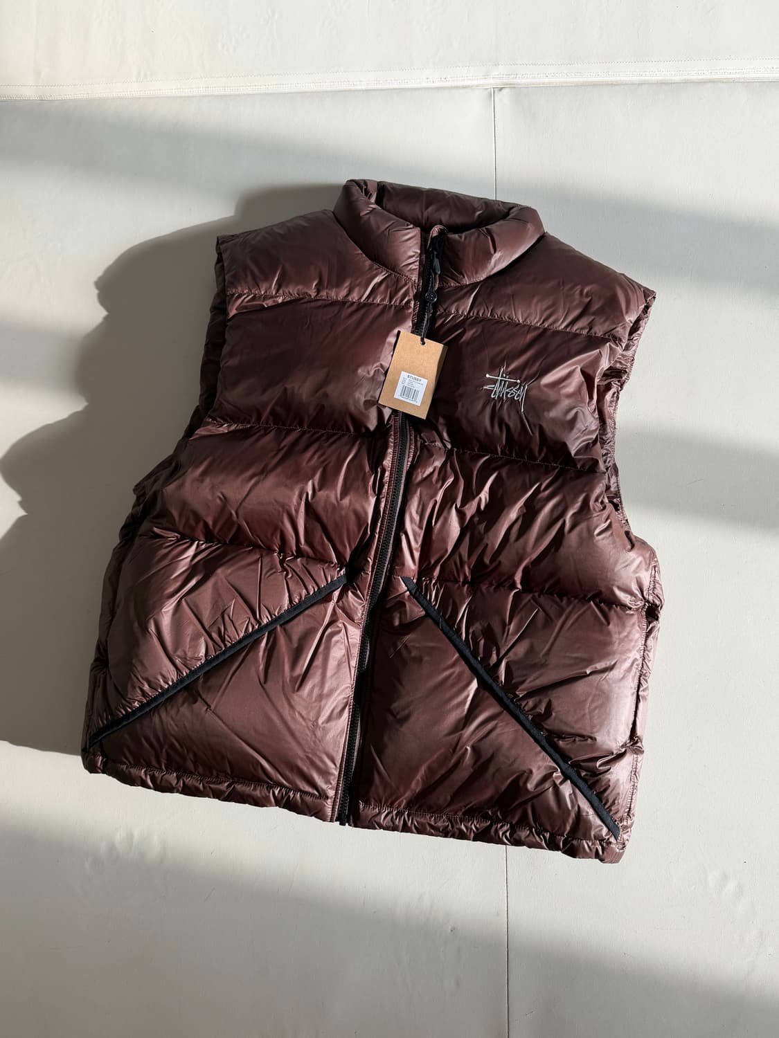 [XXL] 스투시 마이크로 립스탑 다운베스트_브라운 상품이미지1