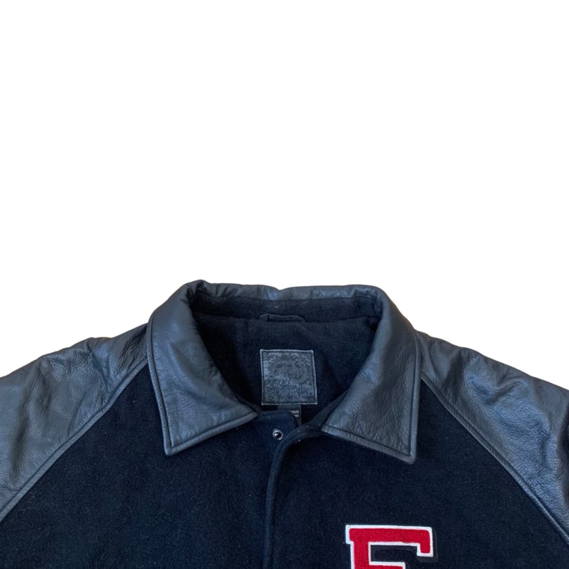 빈티지 울 레더 바시티 자켓 2XL 상품이미지3