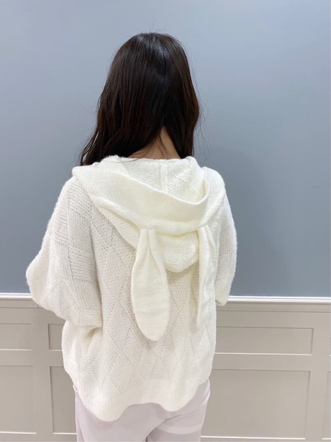 젤라또피케 우사미미 가디건 아이보리 상품이미지1