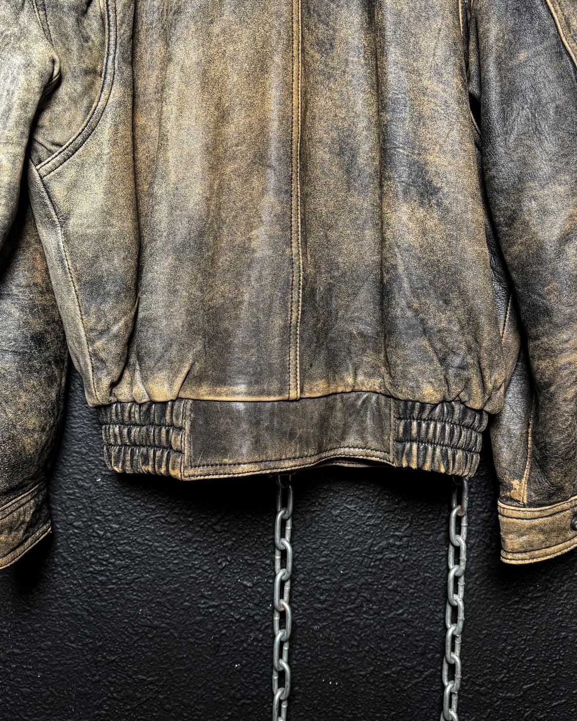 90’s Vintage Washed Leather Blouson 상품이미지7