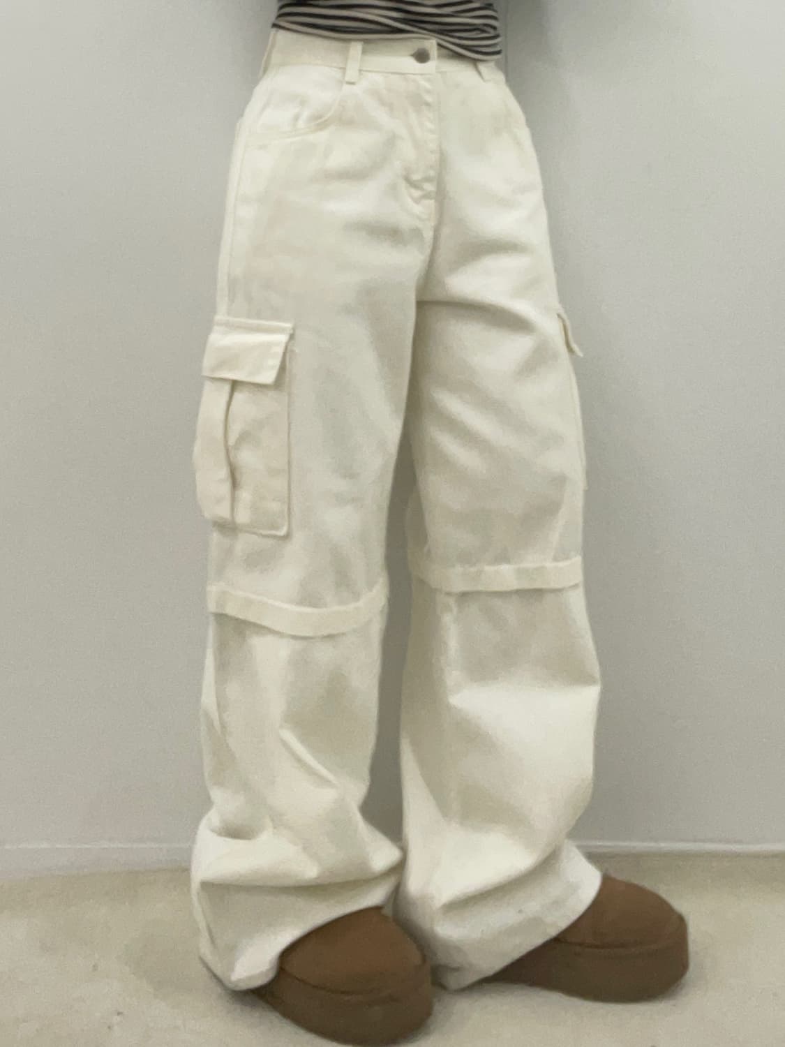 white pocket detail pants 상품이미지2