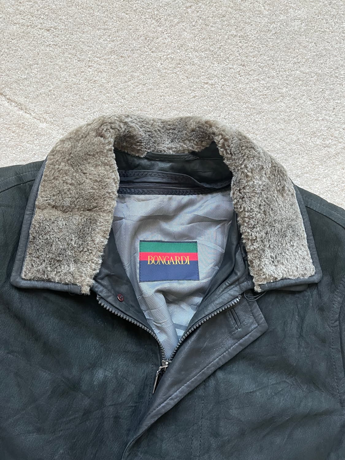 BONGARDI 리얼 램 누벅 레더 코트 (100-105) 상품이미지3