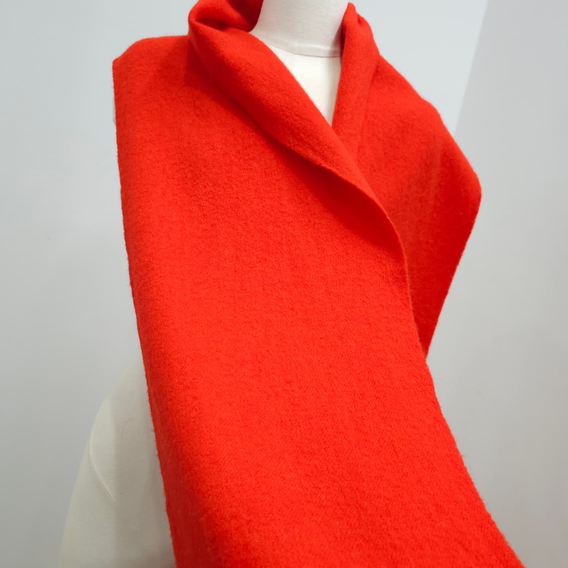 스코틀랜드산 울 100% 주황빛 롱 머플러 남녀공용 상품이미지7