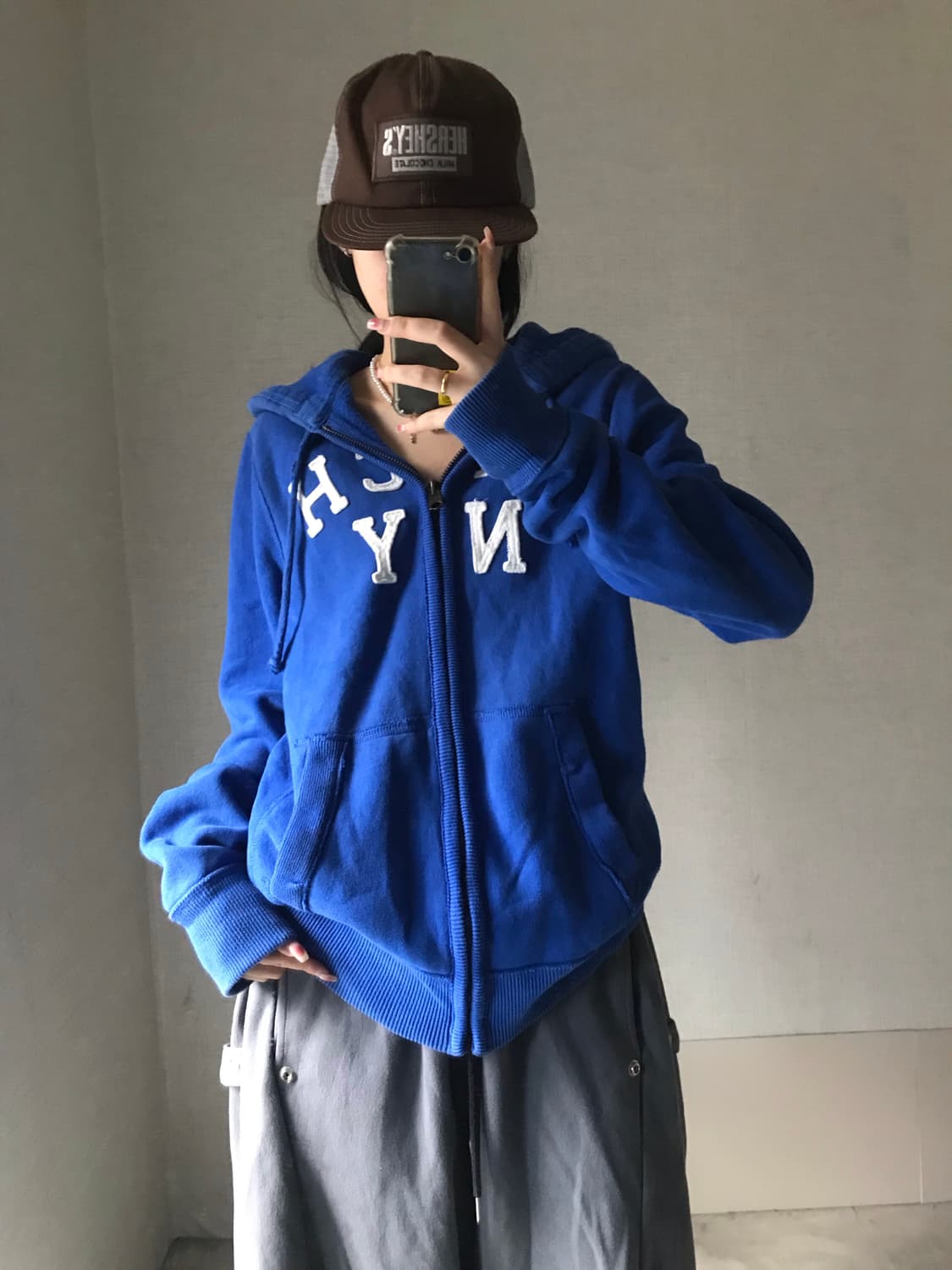 아베크롬비 블루 오버핏 후드집업 상품이미지4