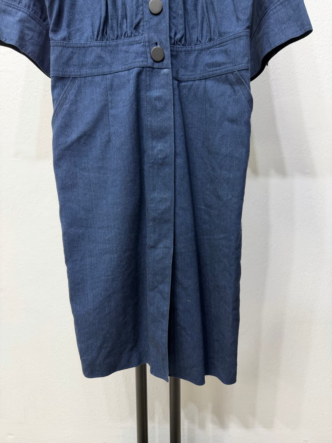 정품) TIME 타임 한섬 린넨 데님 원피스 82 상품이미지4