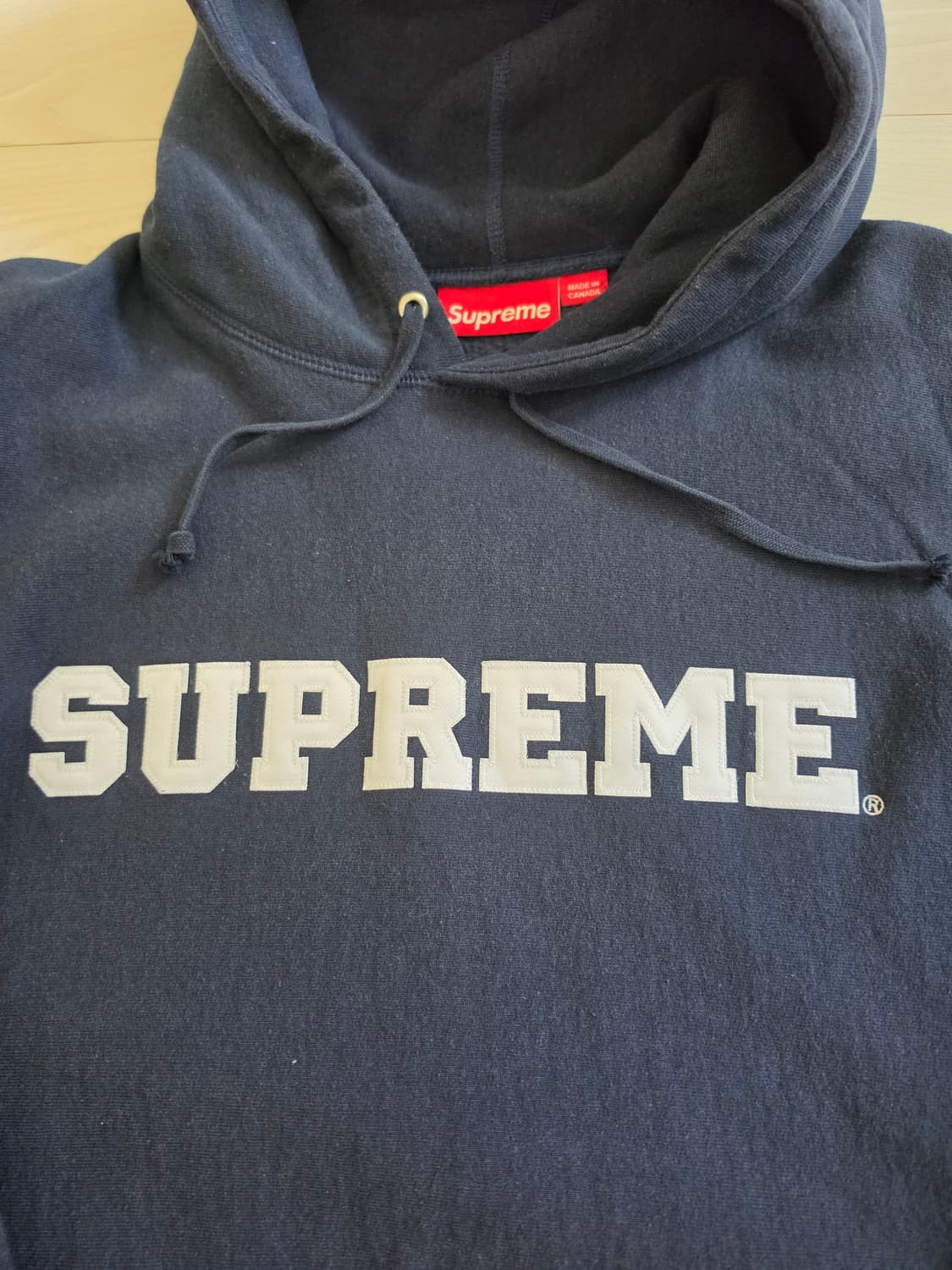 슈프림 컬리지에이트 후드 스웨트셔츠 네이비 -  상품이미지2