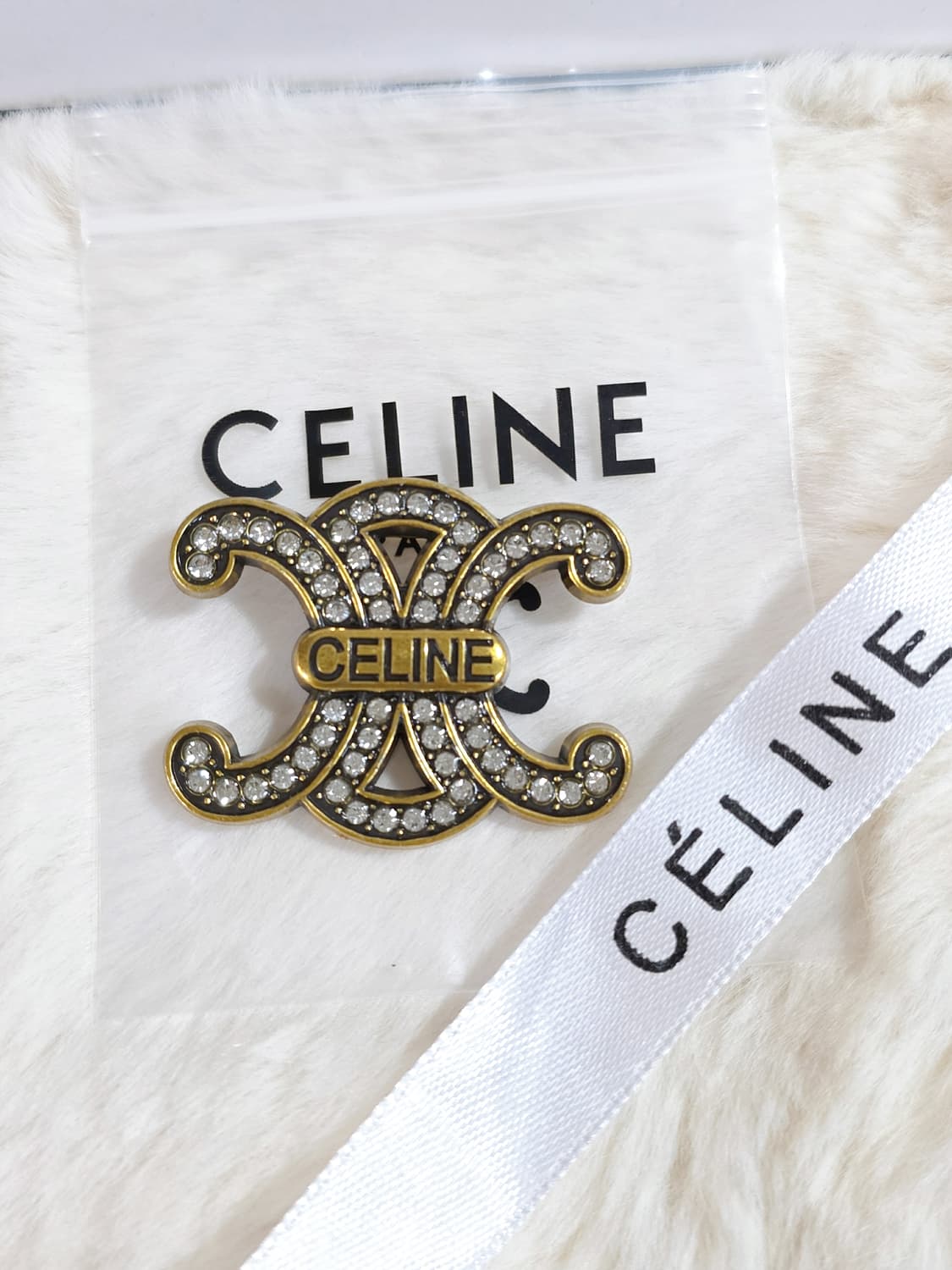 빈티지 엔틱 큐빅 셀린느 브로치 상품이미지4