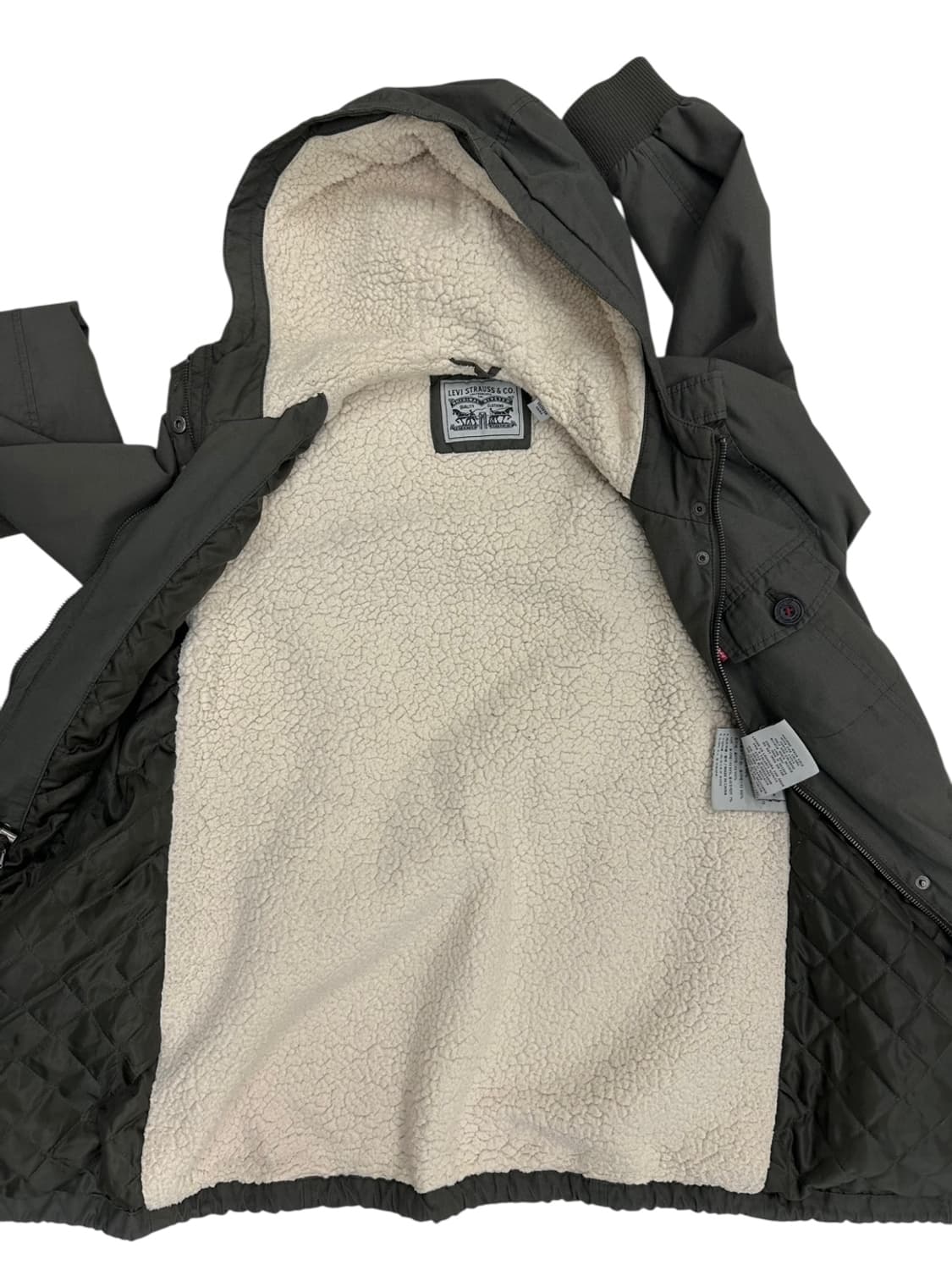 리바이스 뽀글이기모 야상자켓 카키 (여성M) 상품이미지7