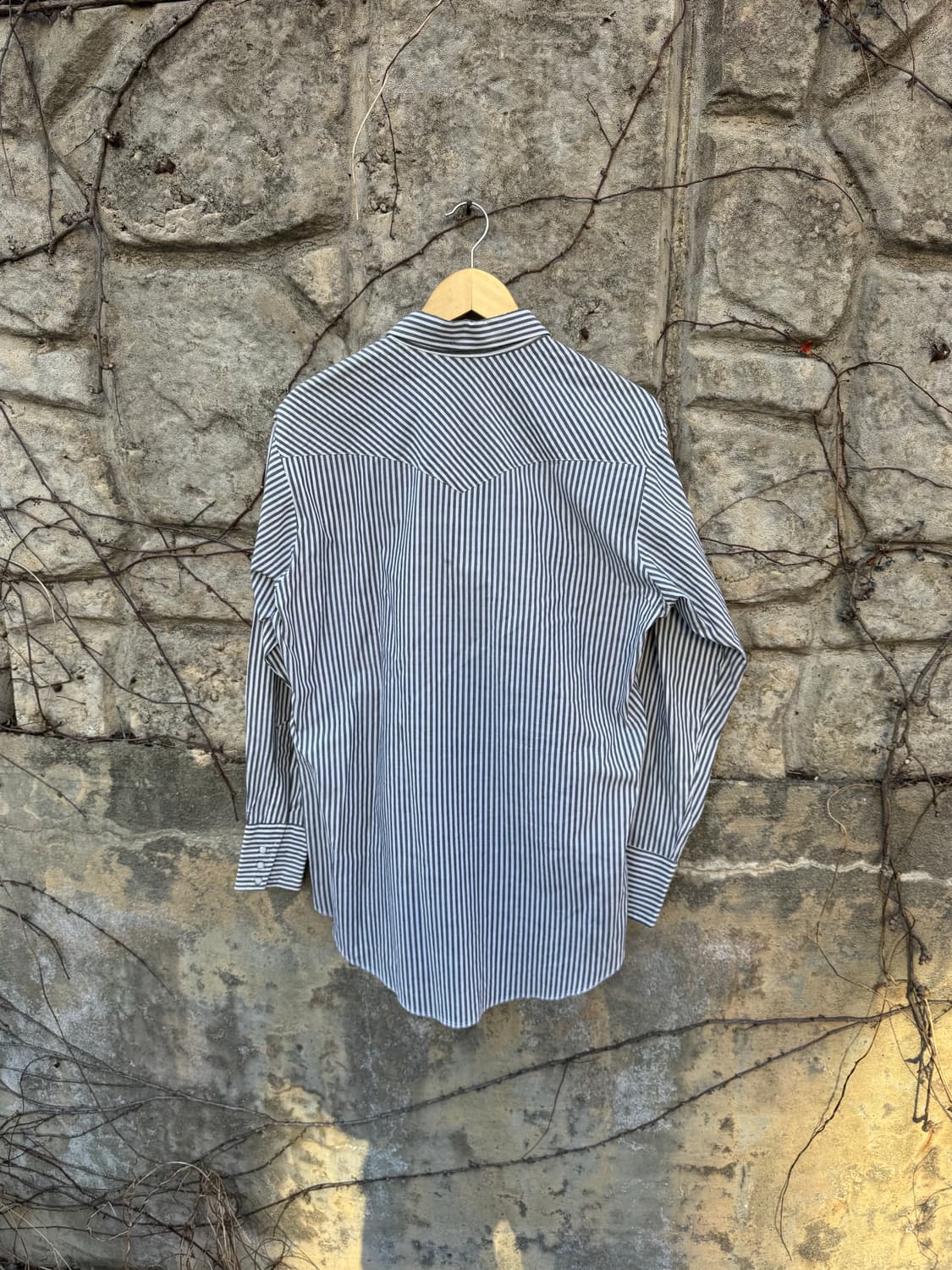 80s saddlebrook 빈티지 스트라이프 웨스턴 셔츠 L 상품이미지2