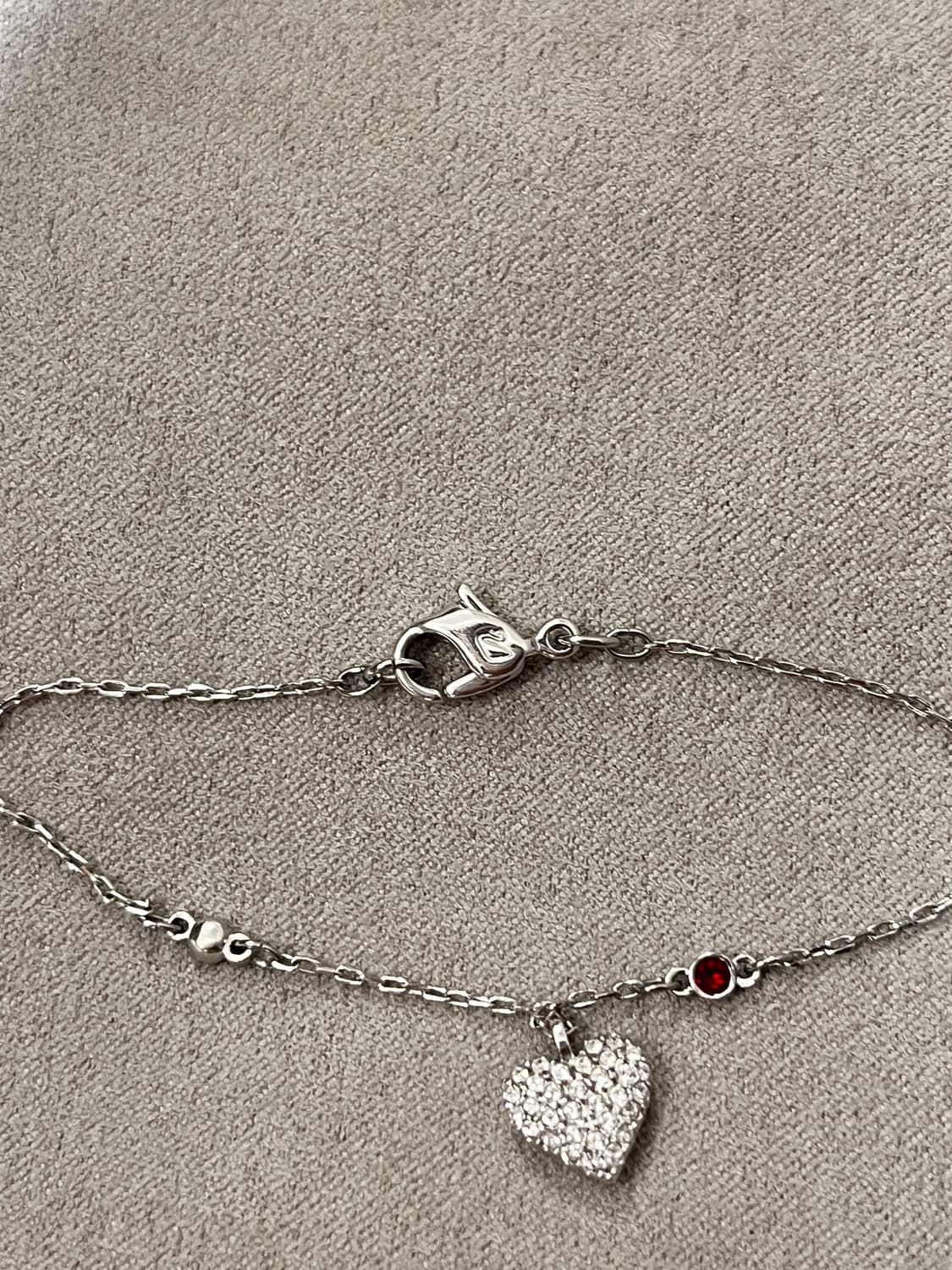 스와로브스키 하트 루비 팔찌 상품이미지2