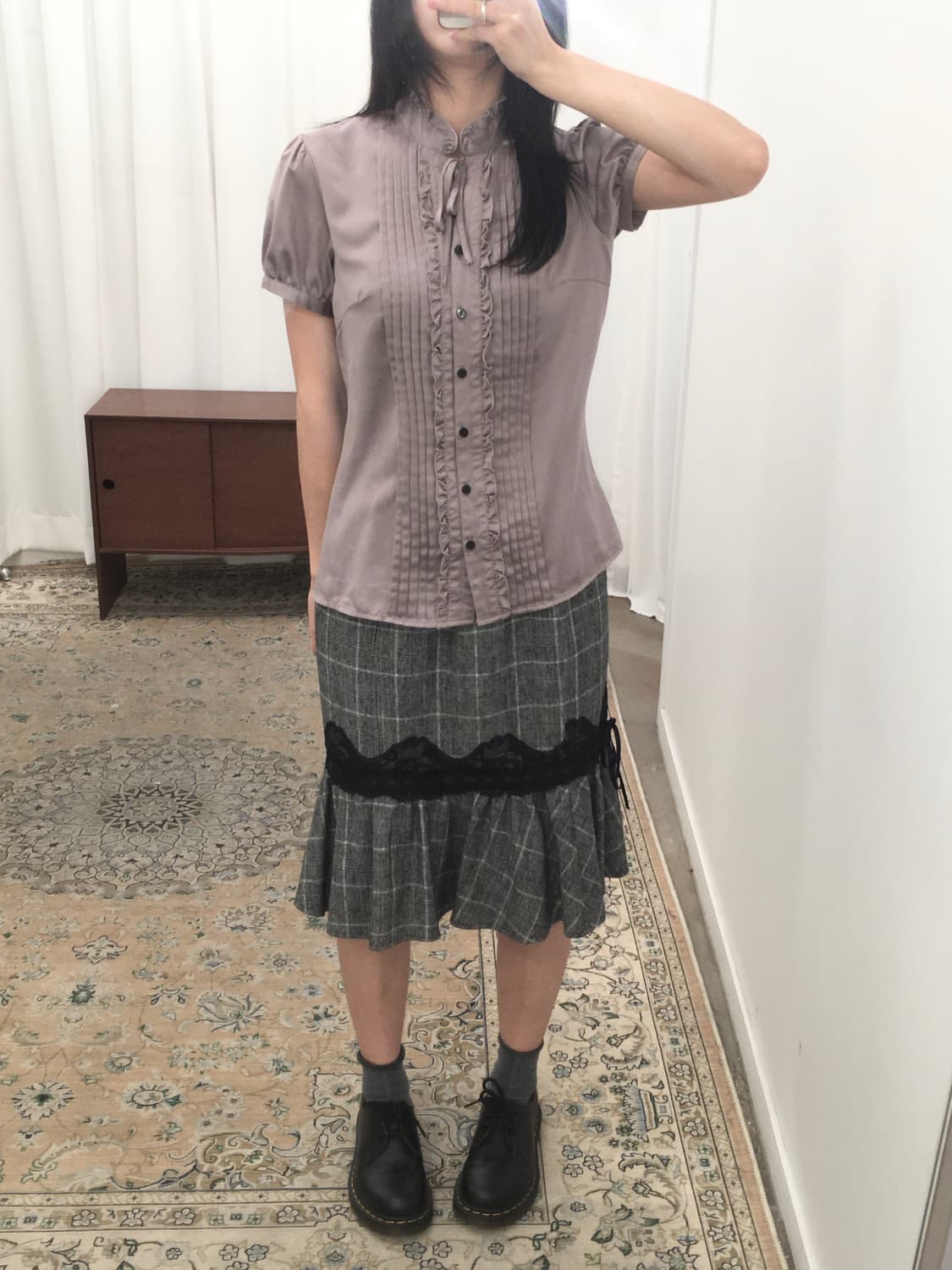 핑크 프릴 블라우스 상품이미지3