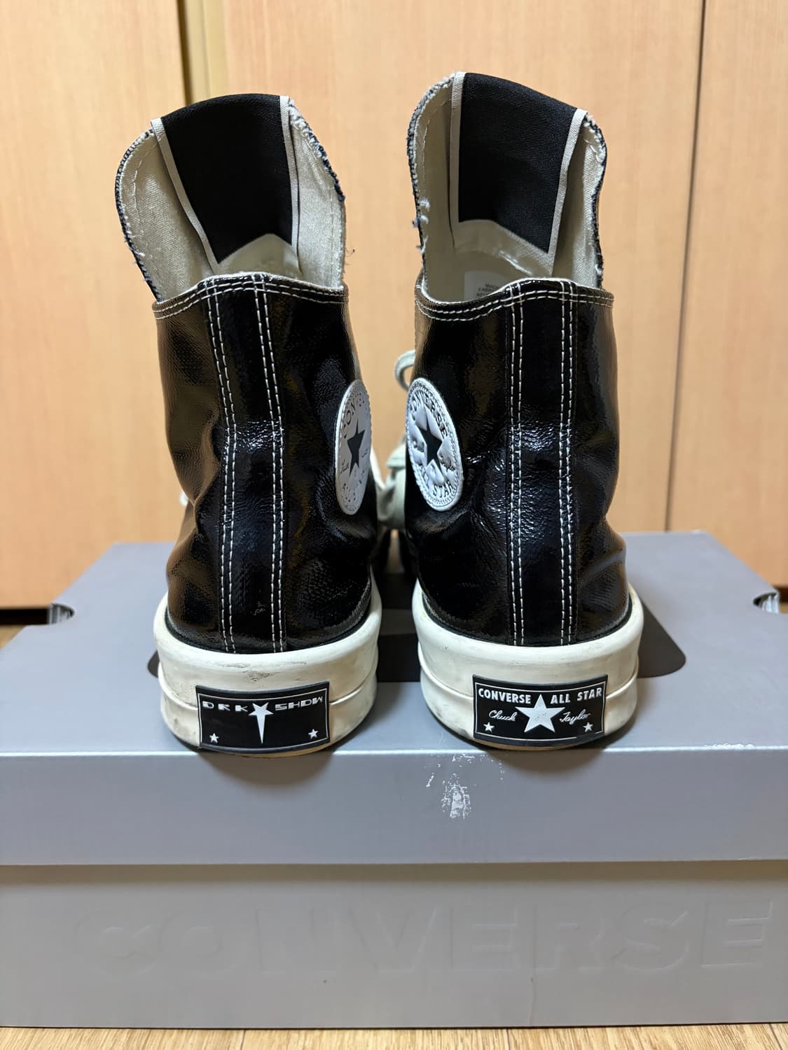 (270) 컨버스 x 다크쉐도우 터보다크 척 70 하이 블랙 래커드 데님 상품이미지5