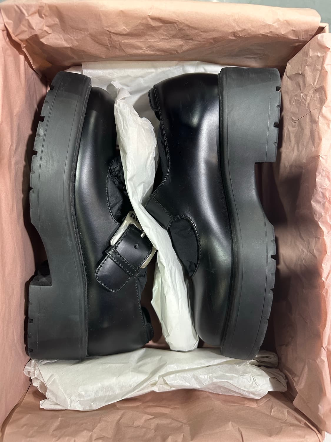 미우미우 메리제인 버클 플랫폼 슈즈 38 상품이미지5