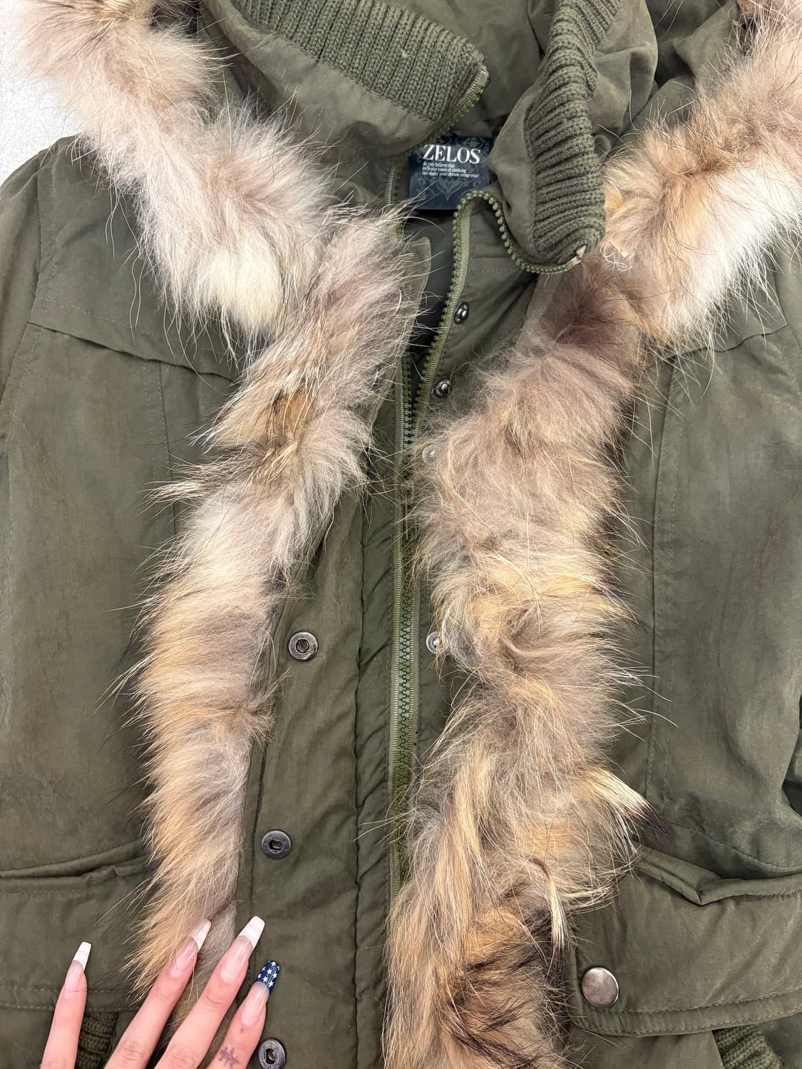 카키 퍼 투웨이 점퍼 상품이미지4