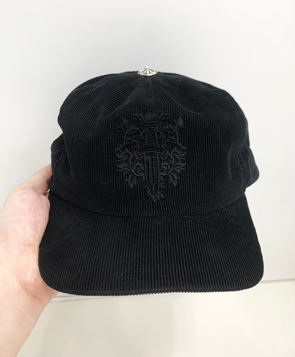 [OS]크롬하츠 바인대거 코듀로이 캡 모자 블랙 상품이미지1