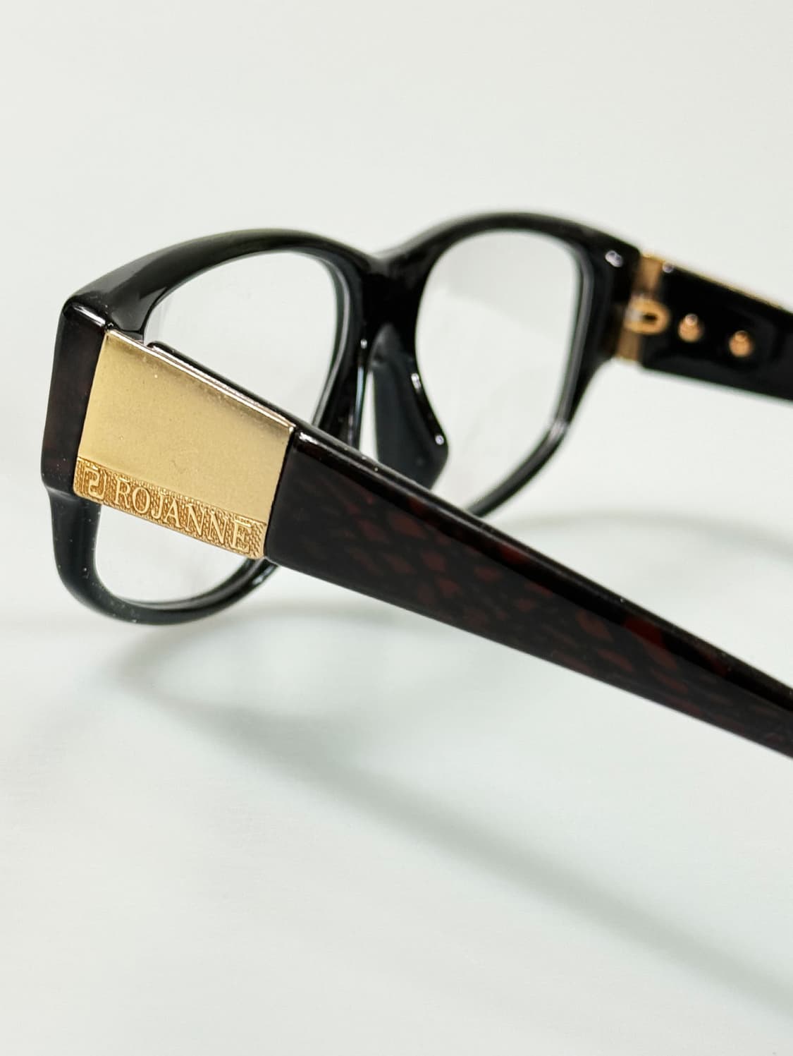 90s ROJANNE 뿔테 오버사이즈 스퀘어 빈티지 안경 상품이미지4