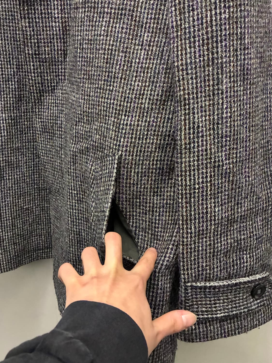 (S/97)APC 아페쎄 해리스트위드 울 하운드투스 싱글코트  상품이미지5