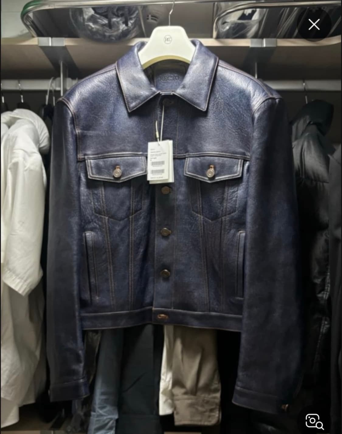 구매) 렉토 빈티지 이펙트 데님 레더 s 상품이미지1