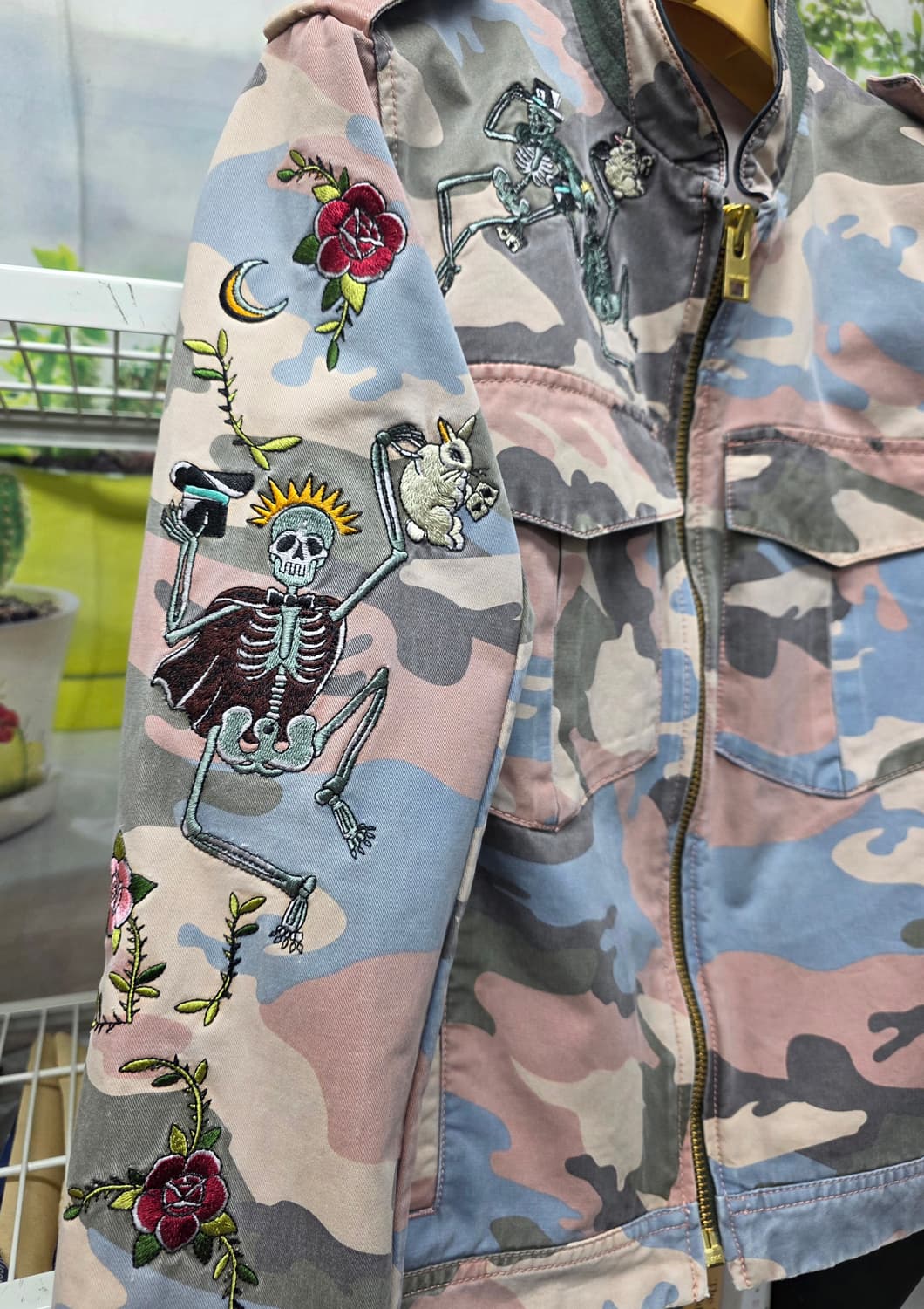 쟈딕앤볼테르 여성자켓 XS 44 자수 밀리터리 카모자켓 WM17 상품이미지3