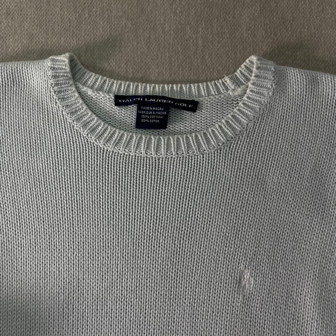 W 95 폴로랄프로렌 골프 스카이블루 코튼 니트  상품이미지2
