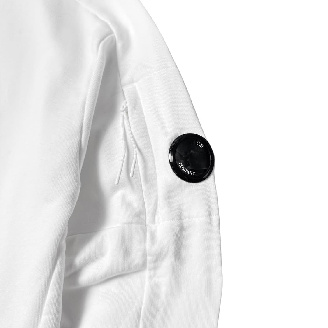 (L) C.P. Company 라이트 플리스 하프집업 스웻셔츠 화이트 상품이미지3