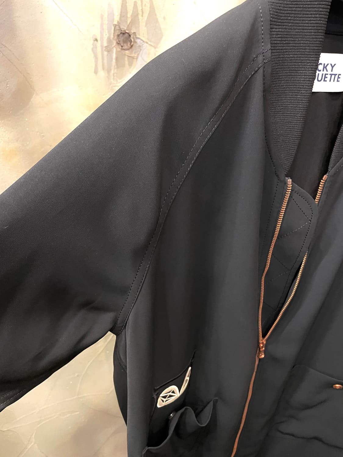 럭키슈에뜨 폴리 롱 점퍼 집업코트 55~66 상품이미지3