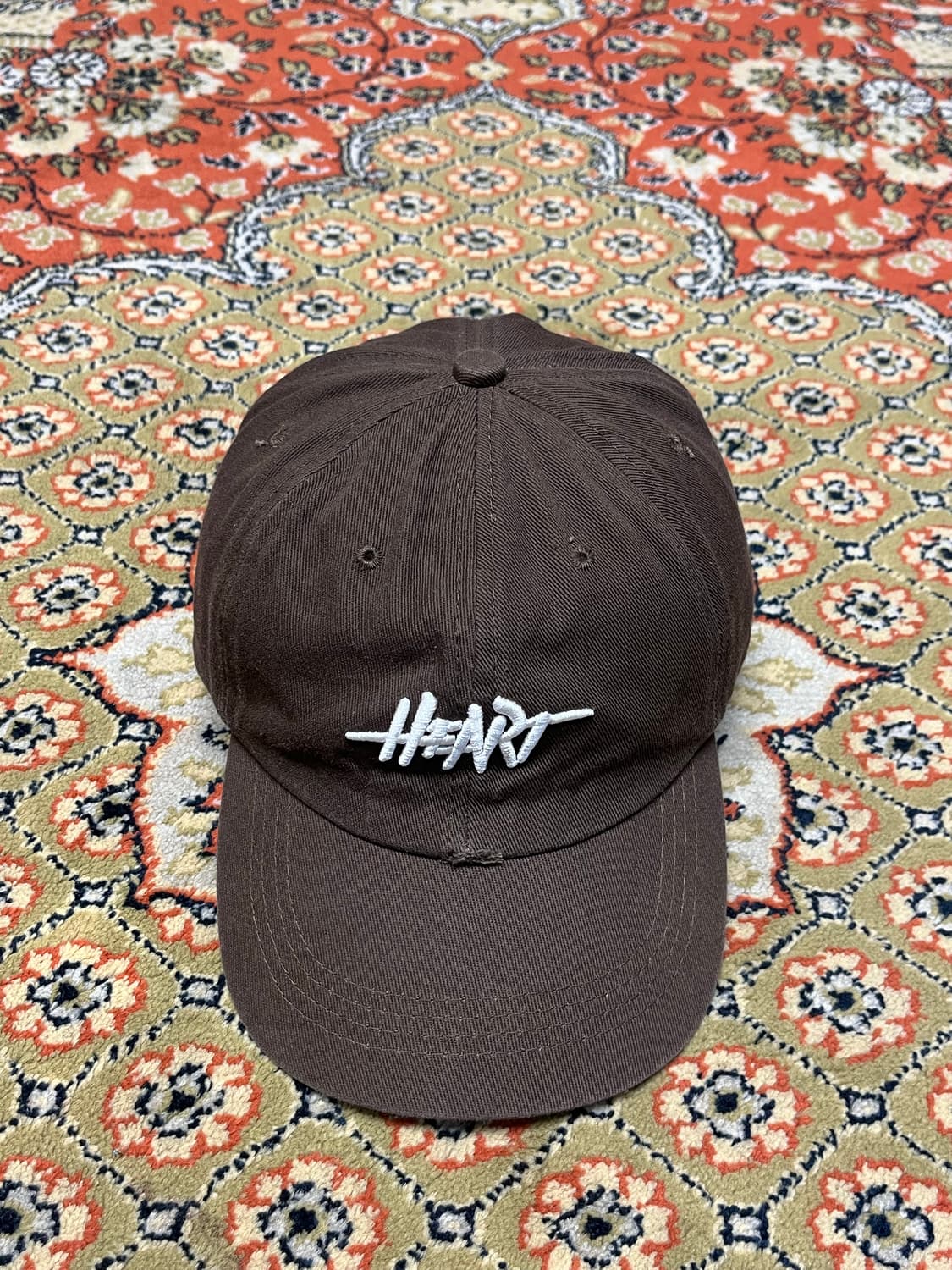 [FREE] Heart 빈티지 브라운 볼캡 상품이미지1