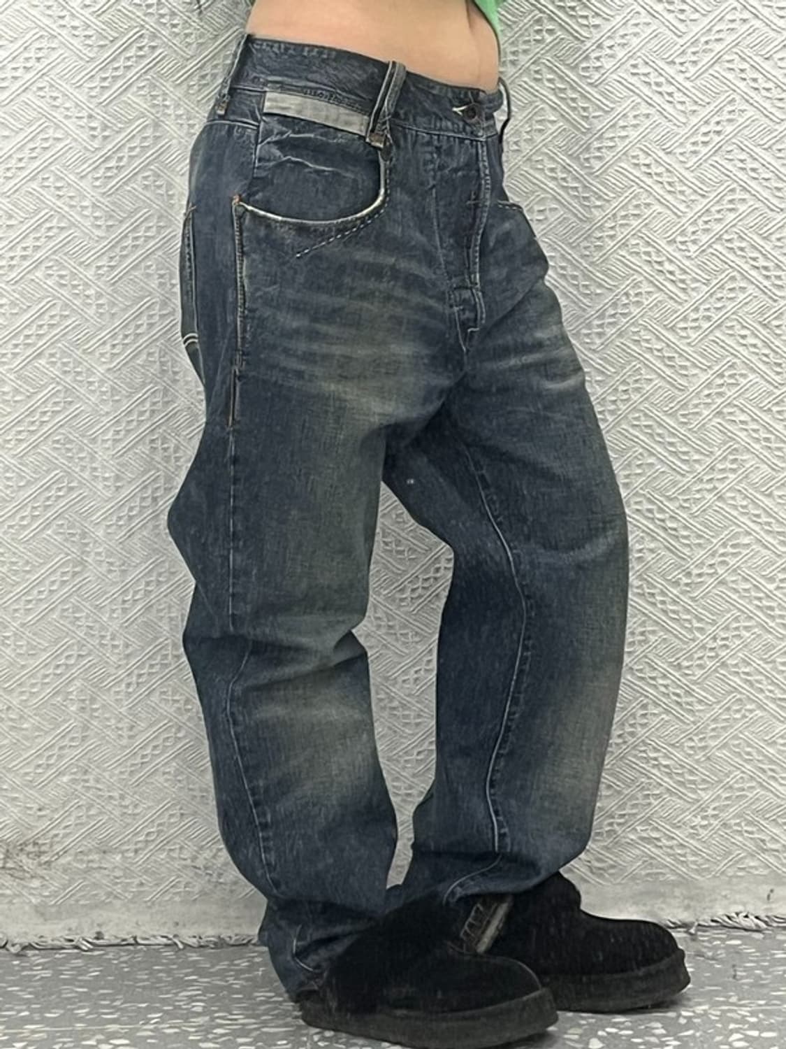 리바이스 쿠퍼 웨스턴 포켓 스티치 워싱 데님팬츠 34인치 C06540 상품이미지1