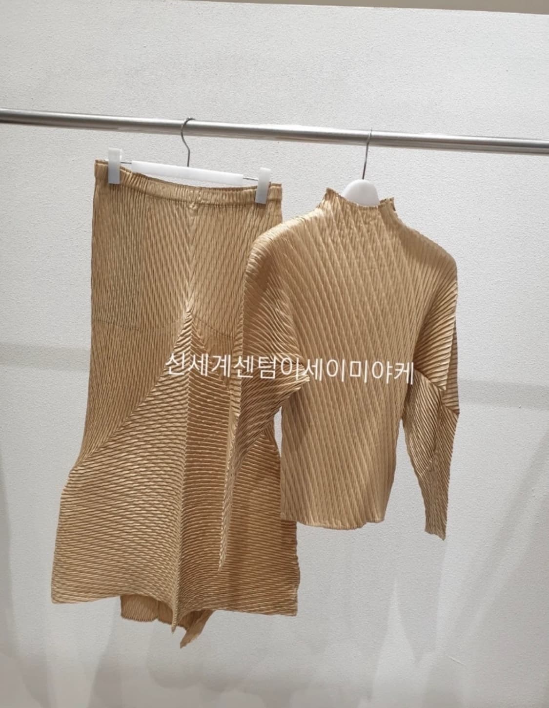 이세이미야케 실버그라스베이지 컬러 투피스 상품이미지1