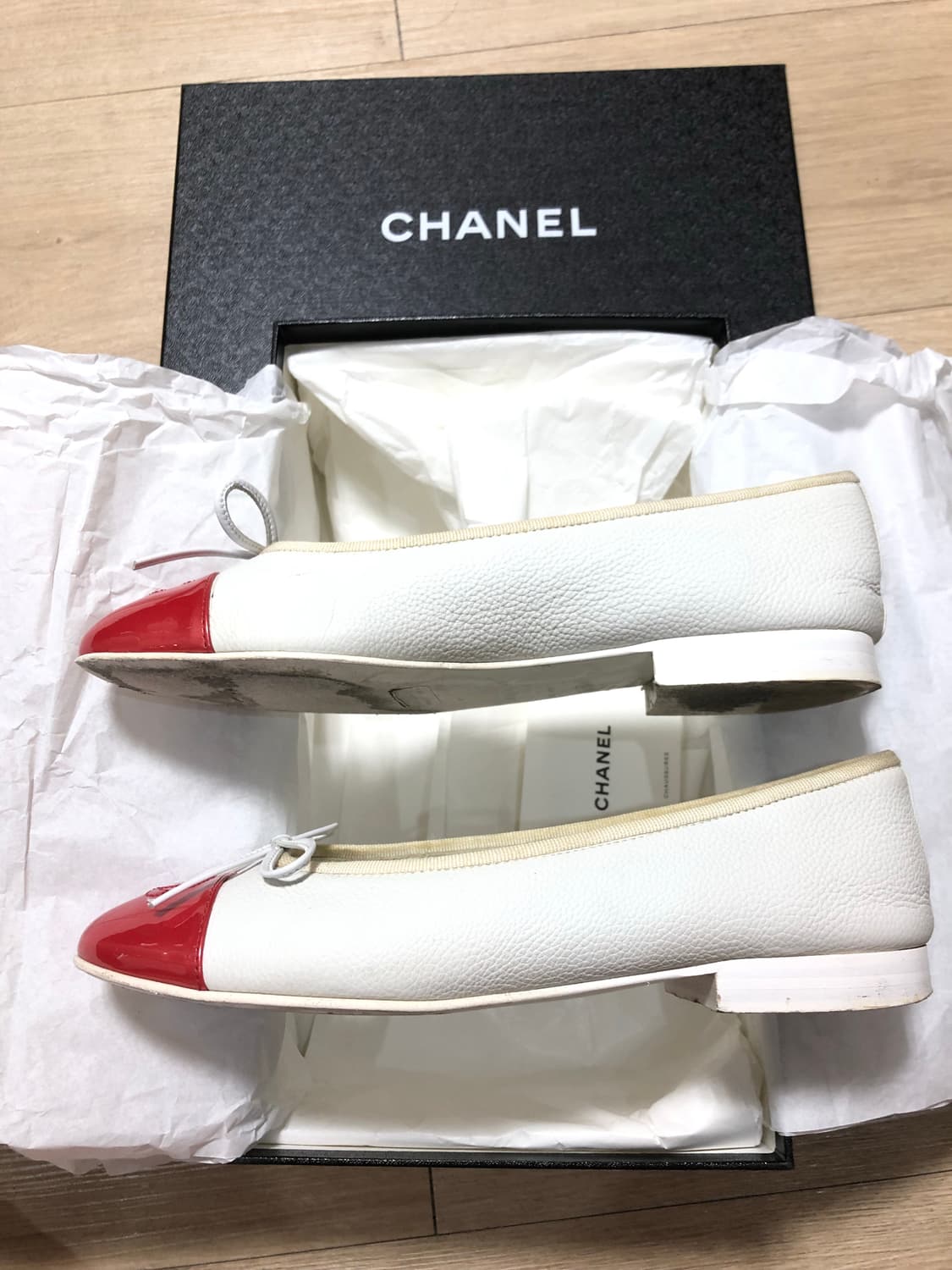 샤넬 발레리나 투톤 플랫 슈즈 상품이미지2