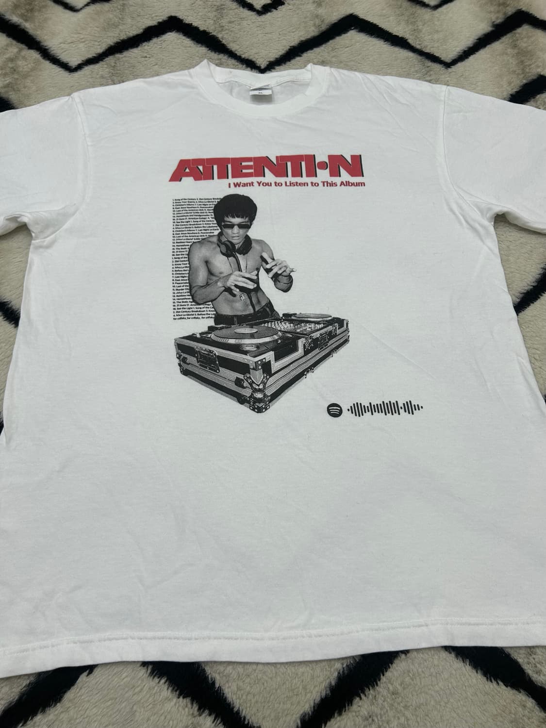 [XL]프린트스타 브루스리 DJ 반팔/화이트 상품이미지2