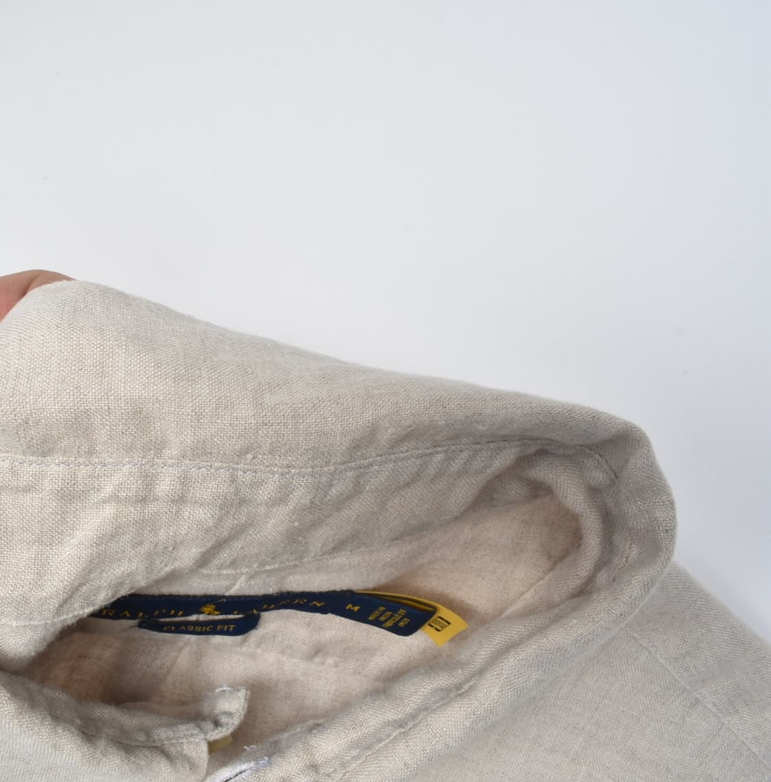 폴로 랄프로렌 최신형 큐알라벨 린넨 셔츠 남방 M N0786 상품이미지9