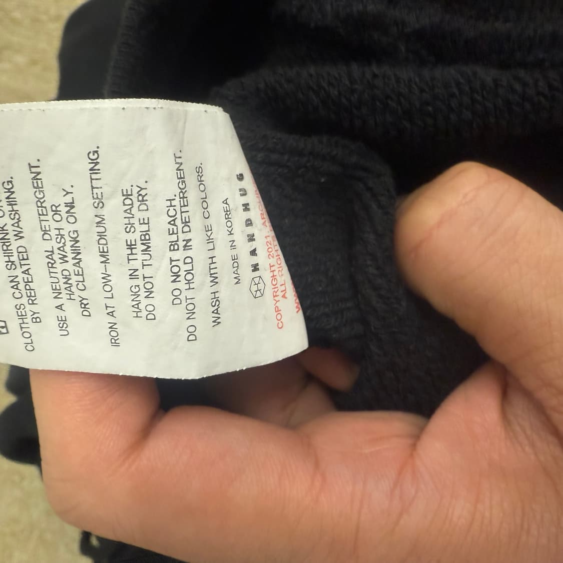 아카이브 볼드 939 크롭 오버핏 후드티 (XS) 상품이미지3