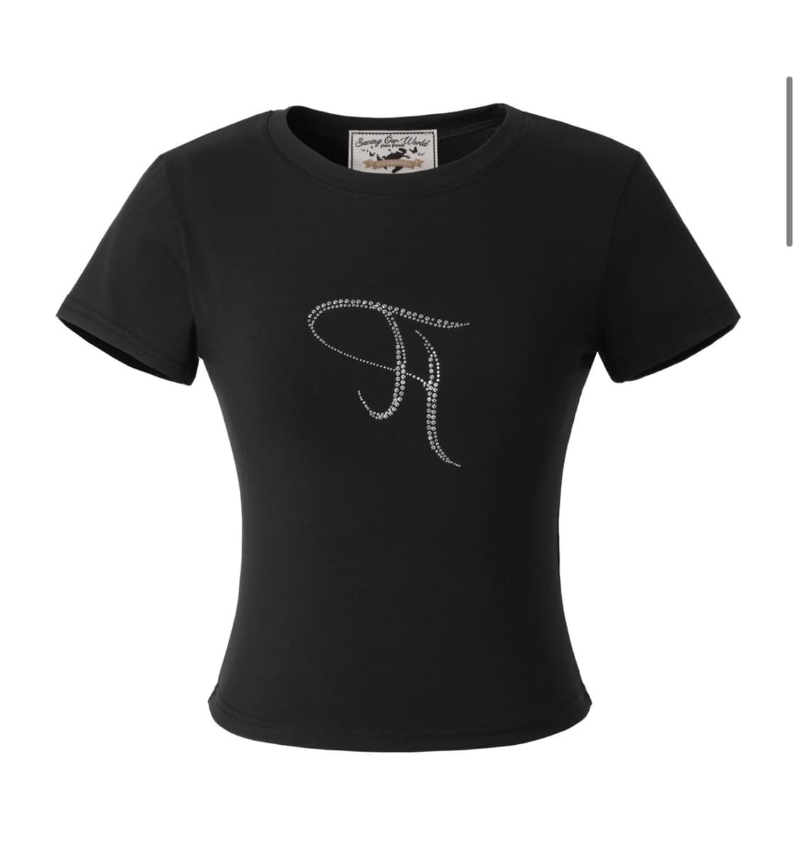 쓰리타임즈 쓰탐 쥬얼티 jewel tee 블랙 S 상품이미지1