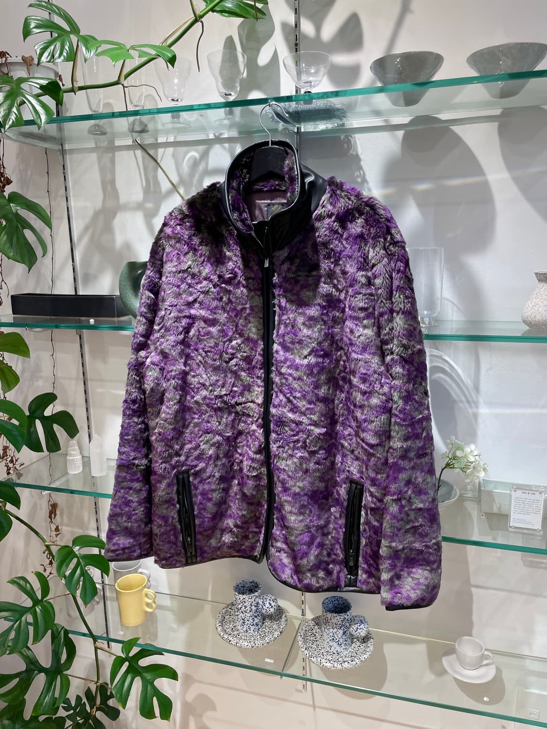 니들스 uneven printed faux fur jacket 상품이미지6