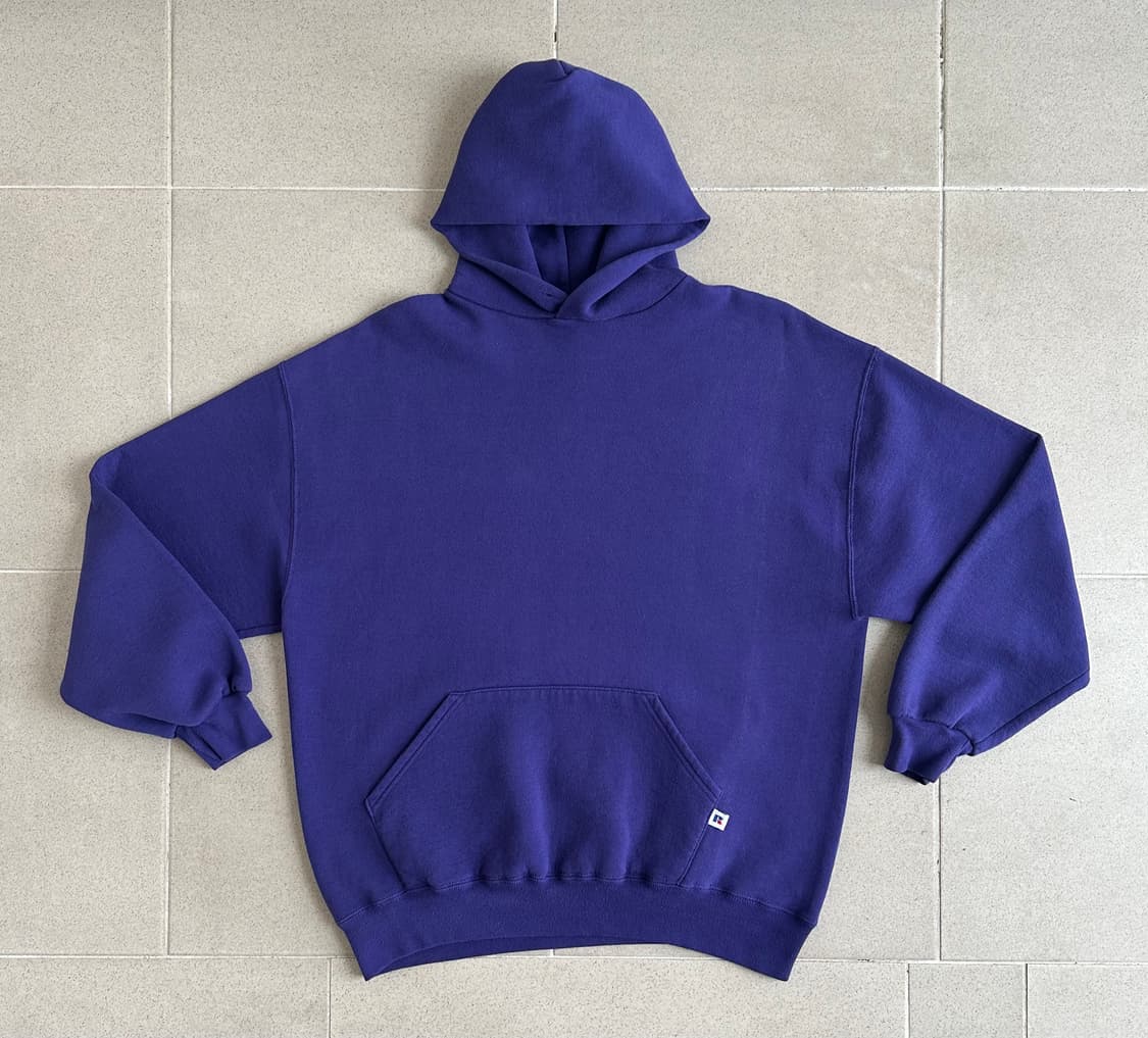 90s 빈티지 러셀 후드 퍼플 XL USA 상품이미지1