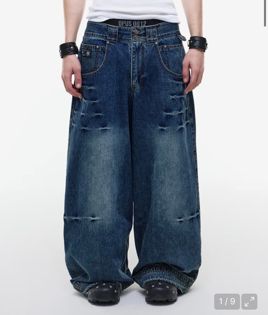 opus0012 CLAWED MELTED DENIM PANT (L) 상품이미지1