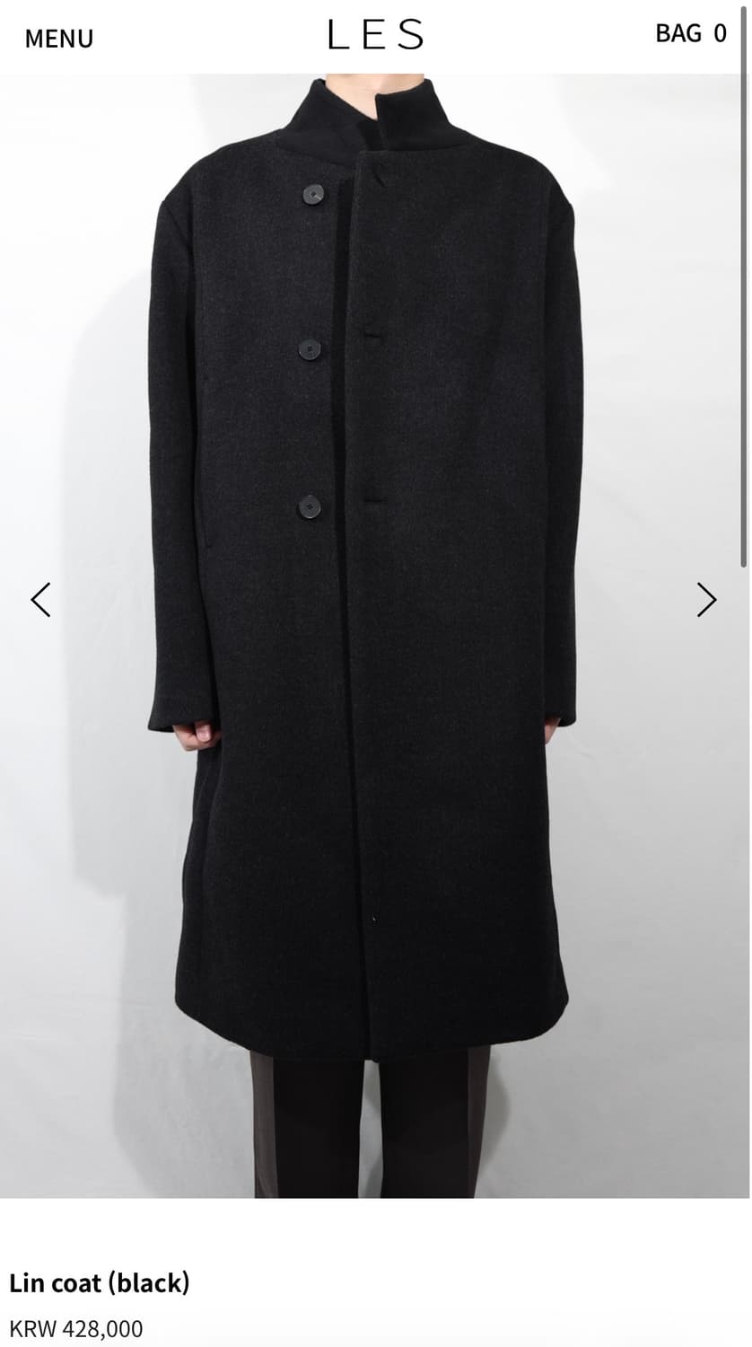 [os] 레스 린 코트 Lin coat (black) 상품이미지1